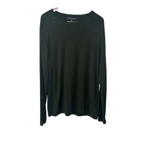 Unbound merino men's crew neck dark green‎ long sleeve 100% wool t-shirt XL
